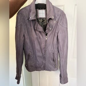 Chic Mauve Leather Jacket from Rino and Pelle